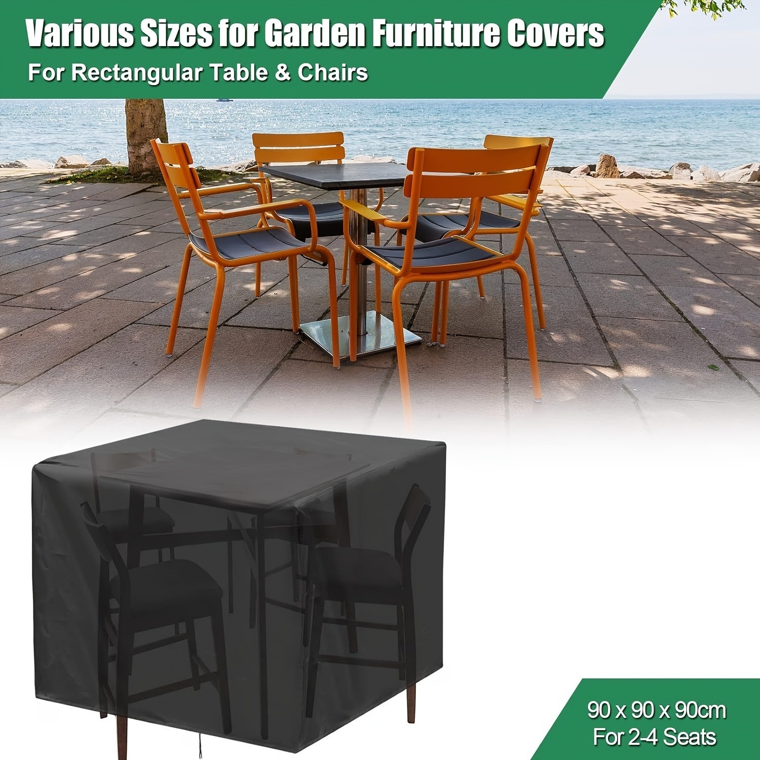 Outdoor Furniture Cover Waterproof - Heavy-Duty 210D Outdoor Garden Furniture Cover