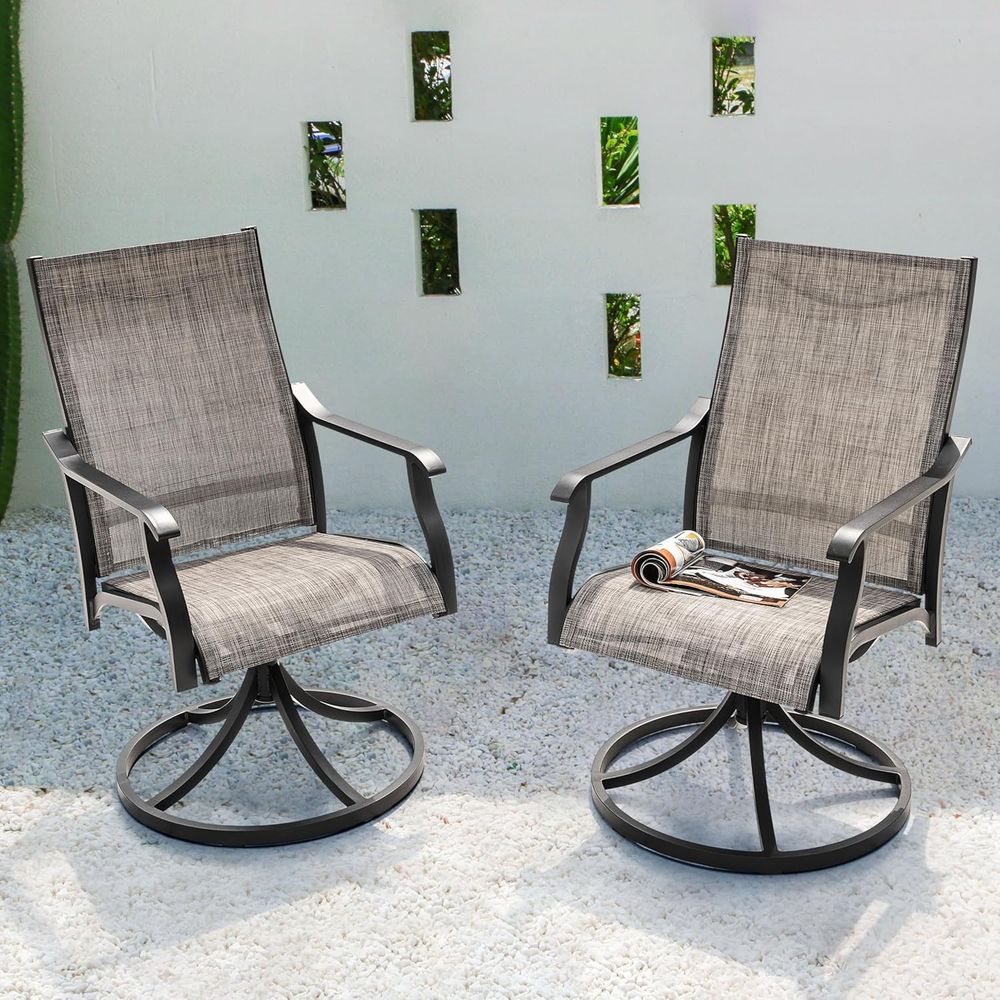 Outdoor Furniture Ofo - Swivel Patio Chair Set o 2,