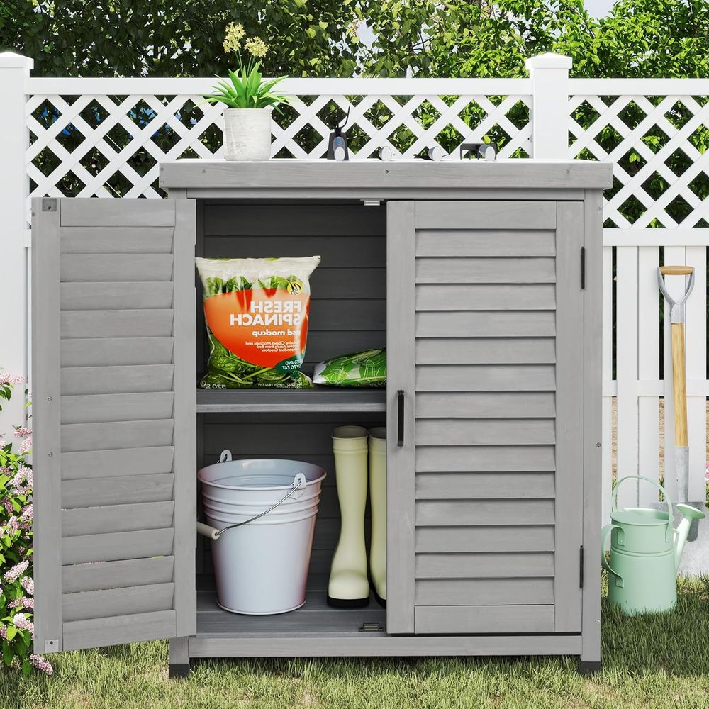 Outdoor Storage Cabinet & Pott - Outdoor Furniture With Storage review and price