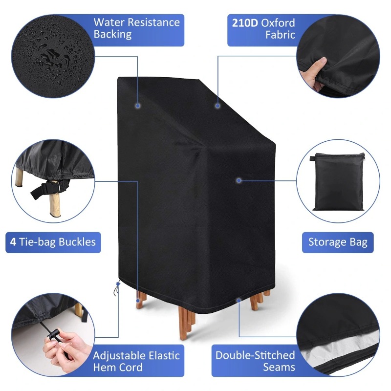 1/2/PCS Stacked Chair Dust Cov - Outdoor Furniture Cover Waterproof review and price