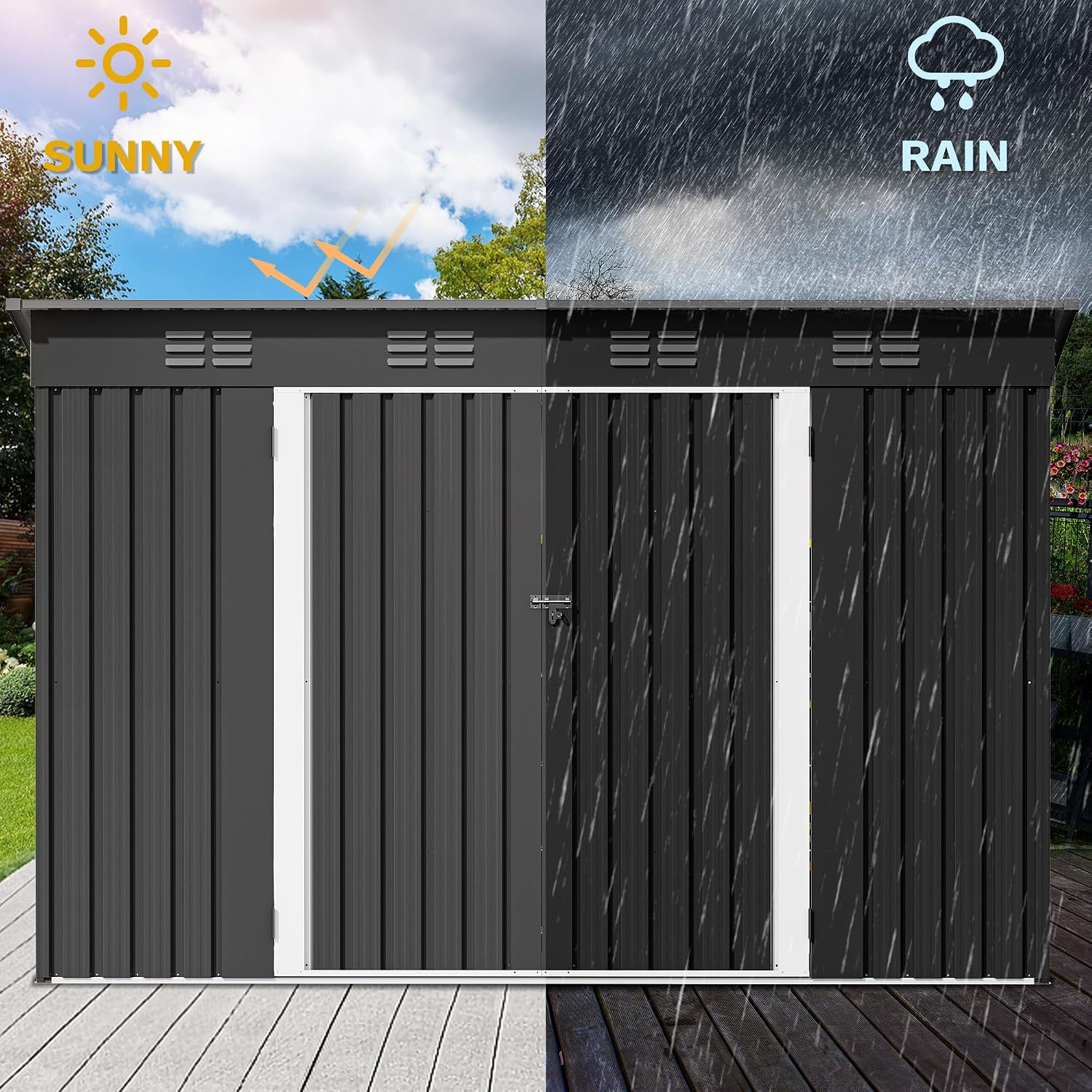 9' x 4' Outdoor Storage Shed w - Outdoor Furniture With Storage review and price