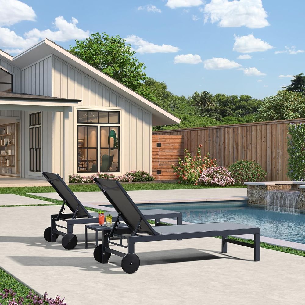 with Wheels Pool Lounge Chairs - Outdoor Furniture Ofo review and price