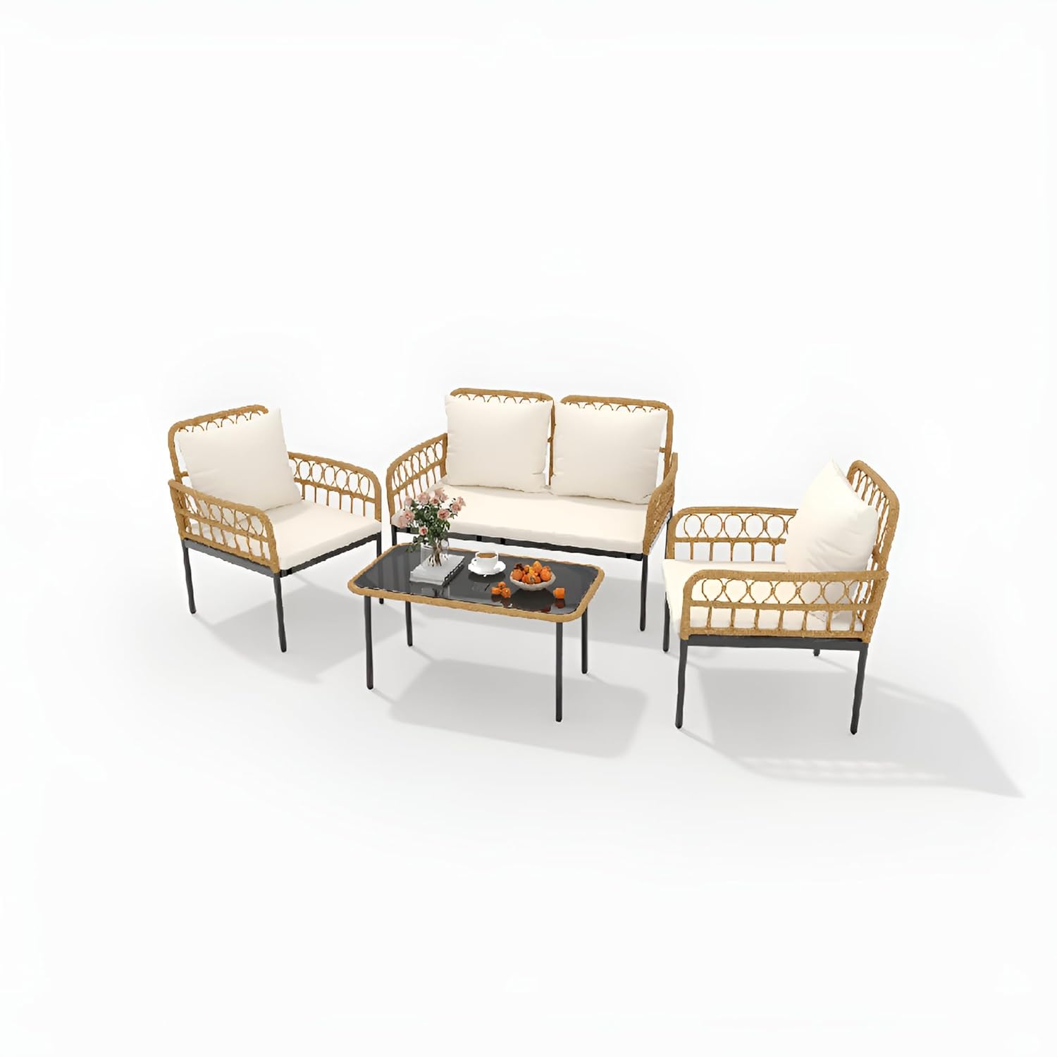 o*-4 Pieces Patio Furniture Se - Outdoor Furniture Ofo review and price