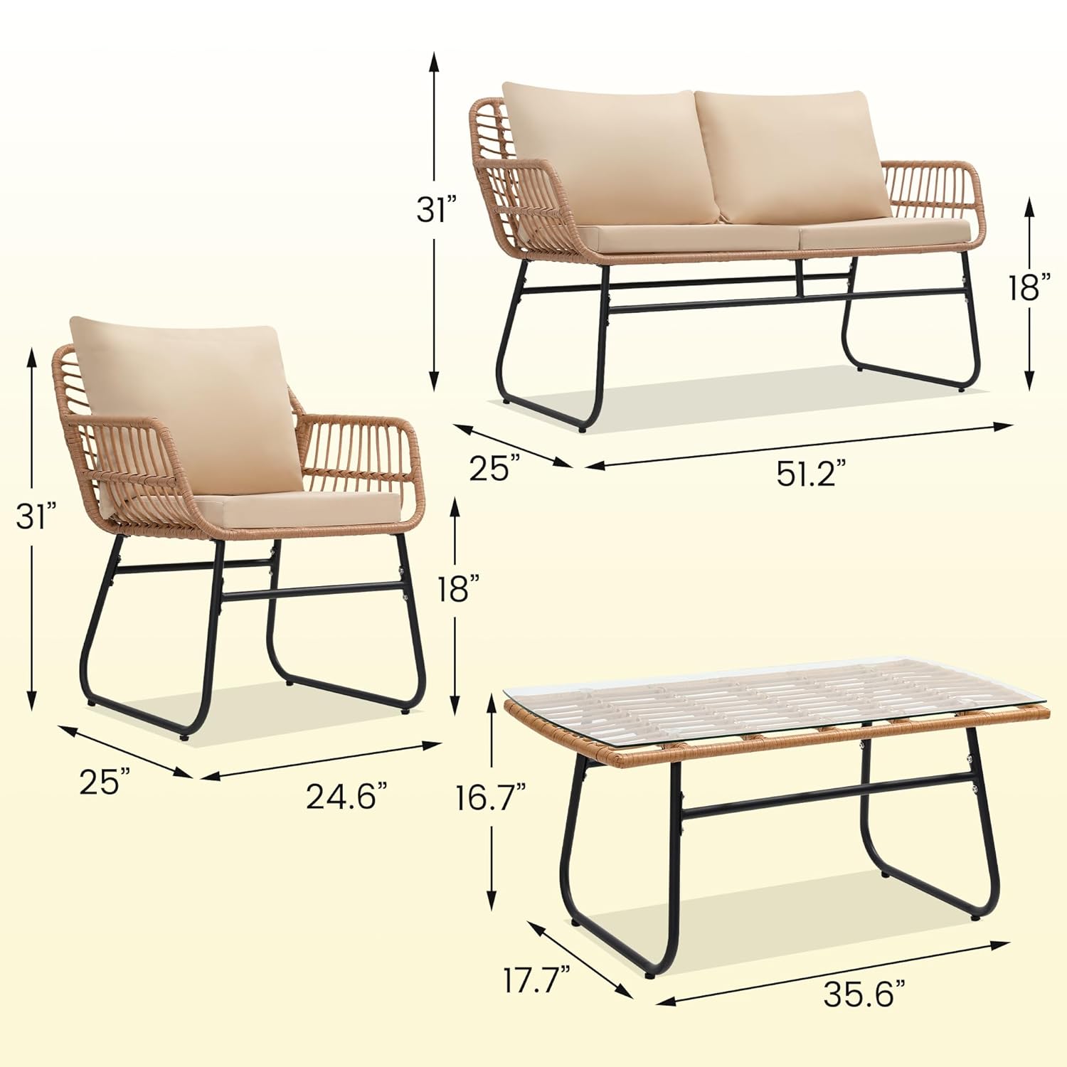 o*-4 Piece Patio Bistro Outdoo - Outdoor Furniture Ofo review and price