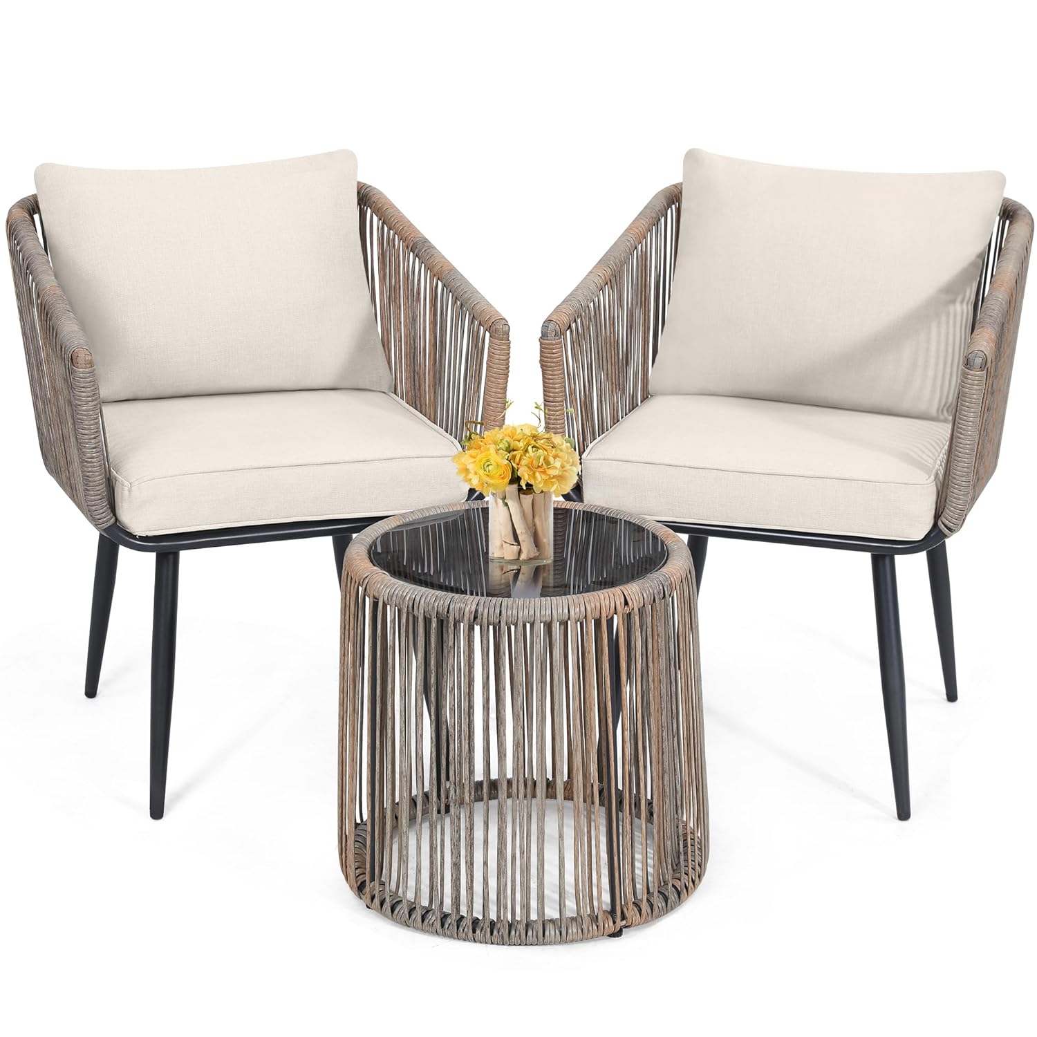 o*-4 Piece Patio Bistro Outdoo - Outdoor Furniture Ofo review and price