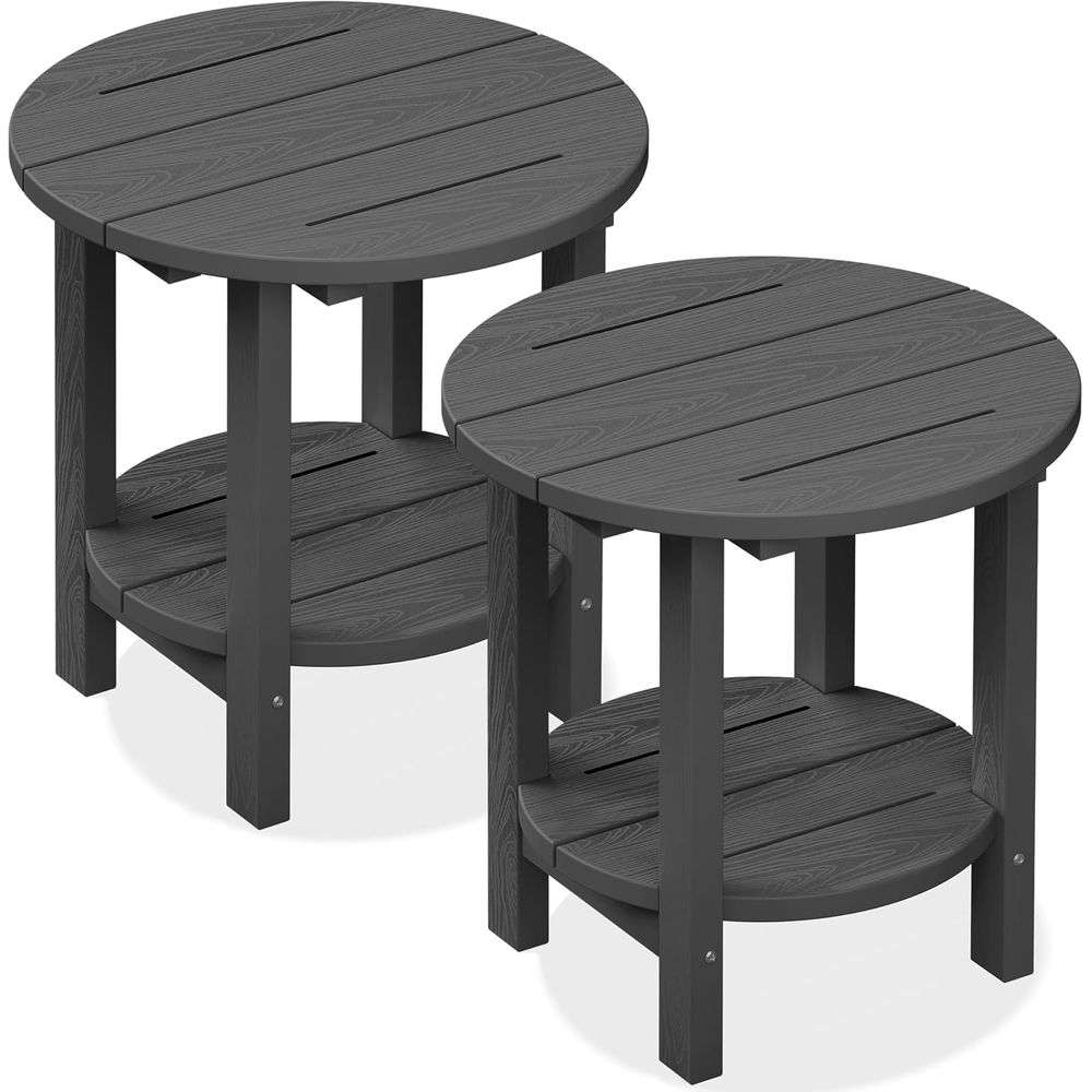 Round Outdoor Side Table Set o - Outdoor Furniture Ofo review and price