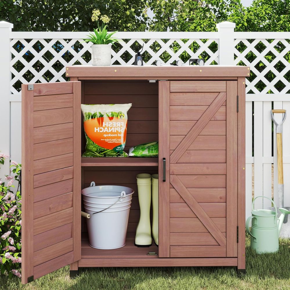 Outdoor Storage Cabinet & Pott - Outdoor Furniture With Storage review and price