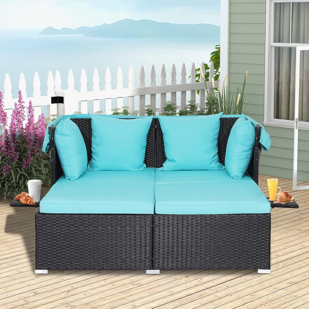 Outdoor Daybed, 2-Person Wicke - Outdoor Furniture Ofo review and price
