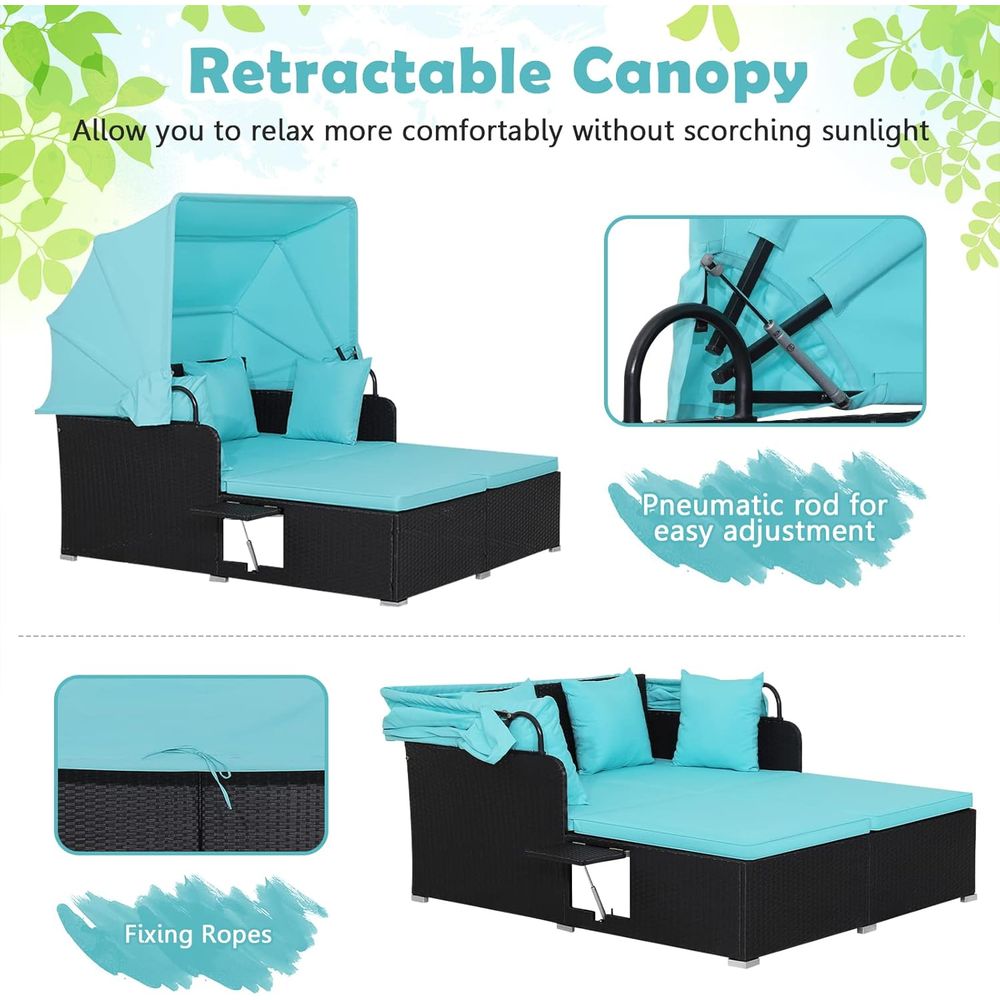 Outdoor Daybed, 2-Person Wicke - Outdoor Furniture Ofo review and price